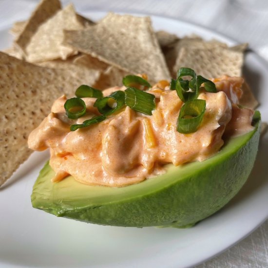 Buffalo Chicken Stuffed Avocado