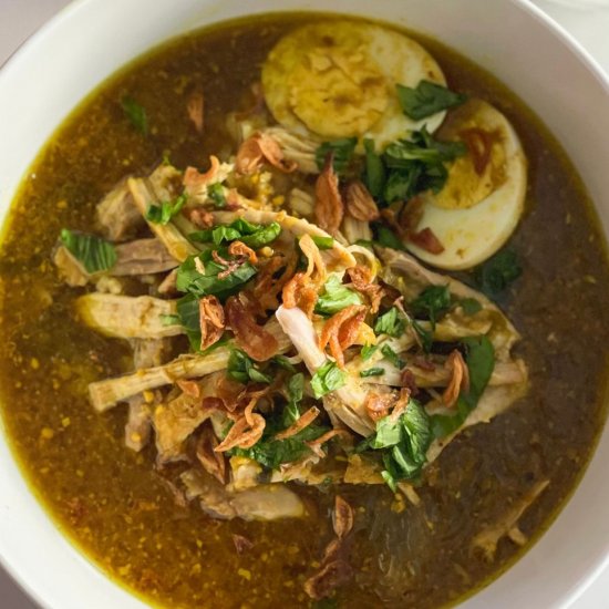 Indonesian Chicken Soup Soto Ayam