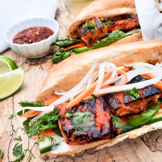 Salmon Banh Mi Sandwich