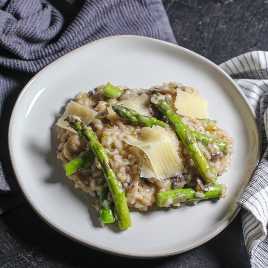 Asparagus and Mushroom Risotto