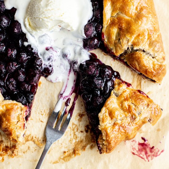 Puff Pastry Blueberry Galette