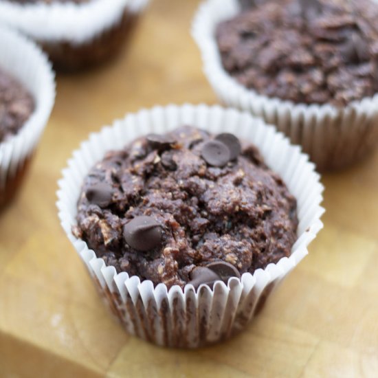 Beetroot Chocolate Chip Muffins