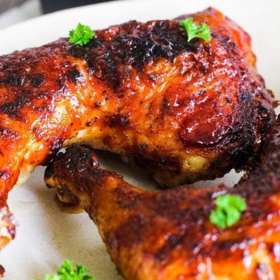 Air Fryer BBQ Chicken Leg Quarters