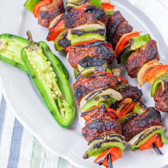 LOW-CARB STEAK FAJITA SKEWERS