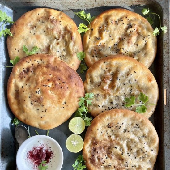 Oven-baked Keema Naan