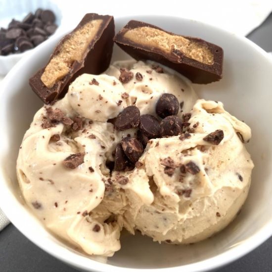 Keto Peanut Butter Cup Ice Cream