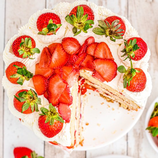 Strawberry Cream Cake