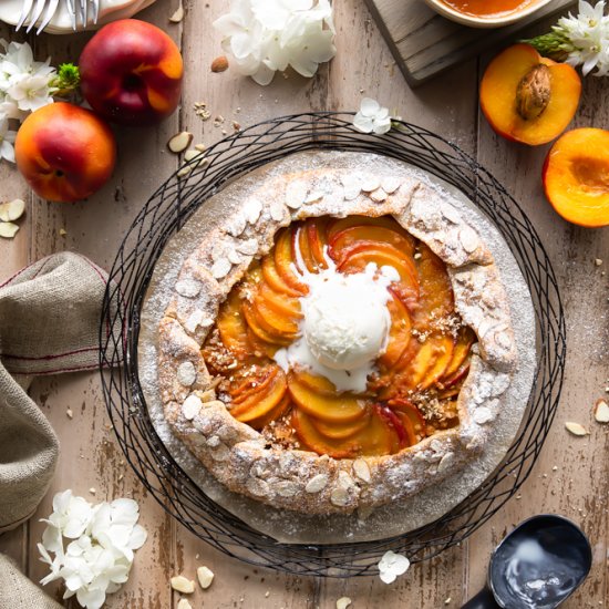 Nectarine and Almond Galette