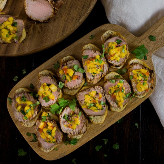 Pork Tenderloin Crostini