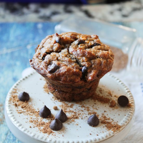 Chocolate Banana Rye Muffins