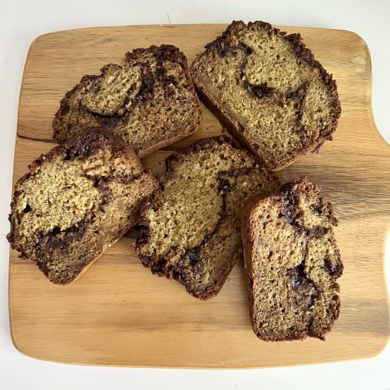 Nutella Swirl Banana Bread