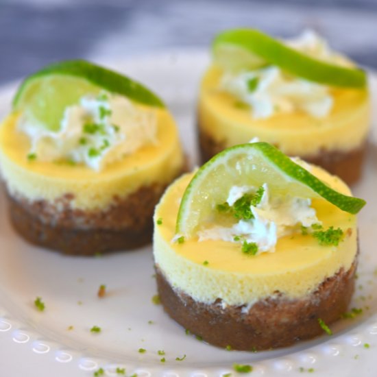 Keto Mini Key Lime Cheesecakes