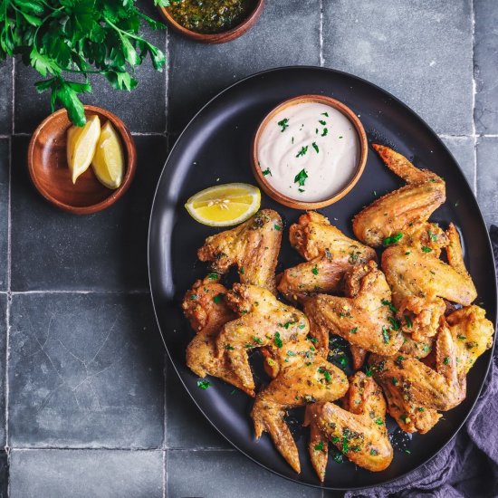 BAKED LEMON PEPPER CHICKEN WINGS