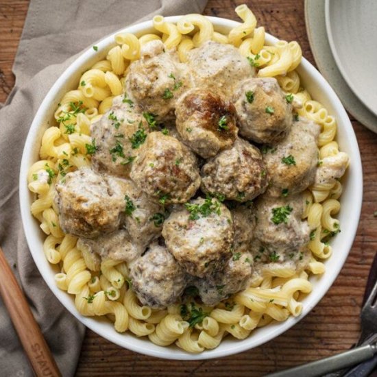 Meatballs in a Creamy Peppery Sauce