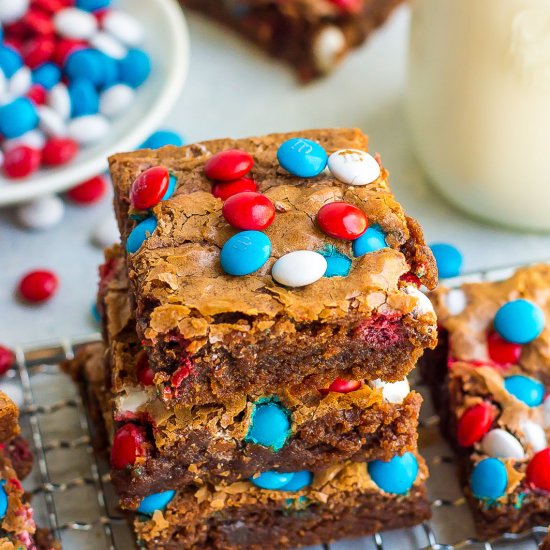 4th of July M&M Brownies