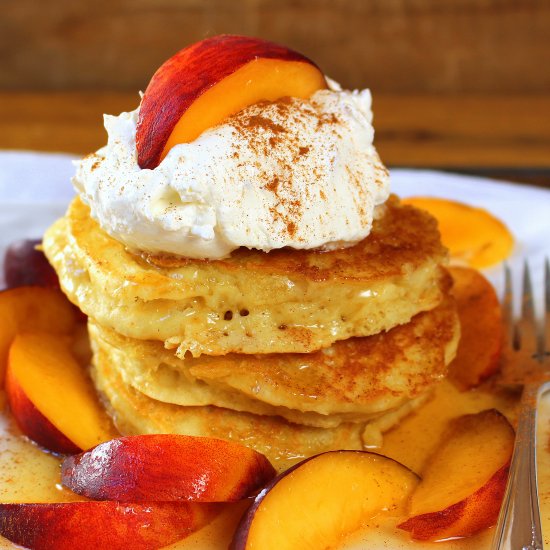 Peaches and Cream Pancakes