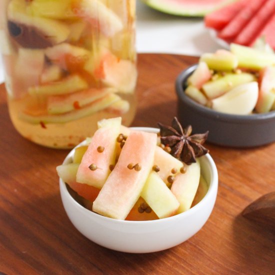 Fermented Watermelon Rind Pickles