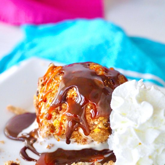 Healthier Air Fryer Fried Ice Cream