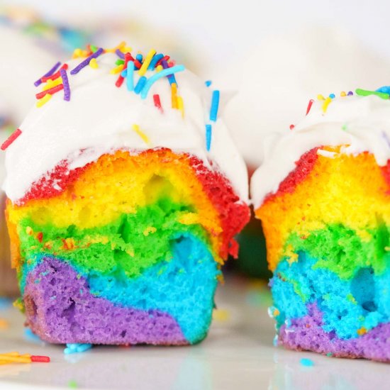 Gluten Free Rainbow Cupcakes