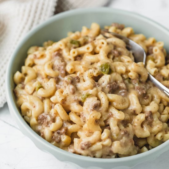 InstantPot Philly Cheesesteak Pasta