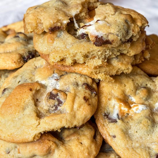 S’mores Cookies with Chocolate Chip