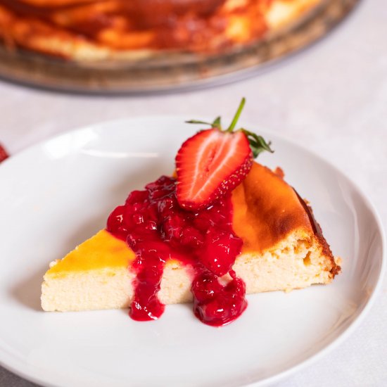 Crustless Ricotta Cheesecake