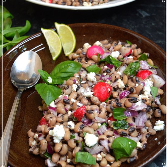 Black Eyed Peas and Basil Salad