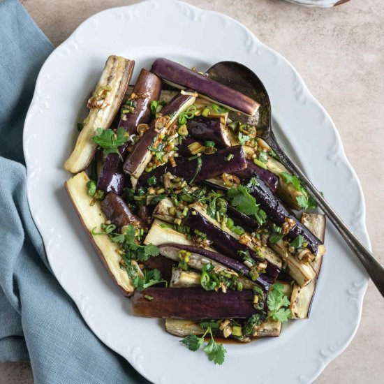 Air Fryer Chinese Eggplant with Gar