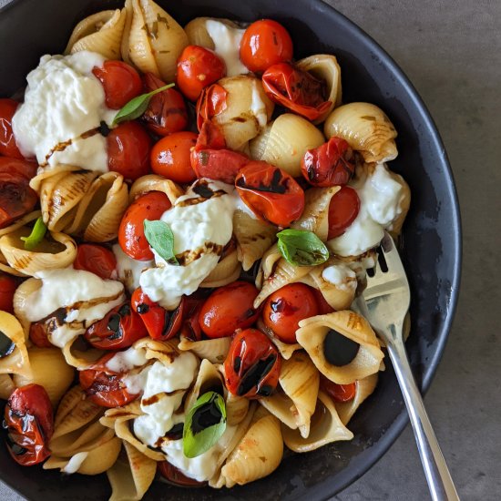 Burrata Pasta & Blistered Tomatoes