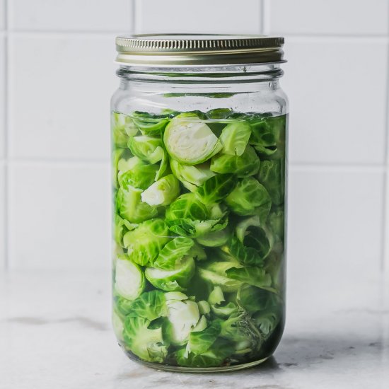 Quick Pickled Brussels Sprouts