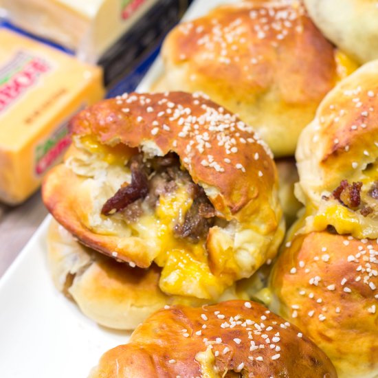 Steak and Cheese Stuffed Pretzels