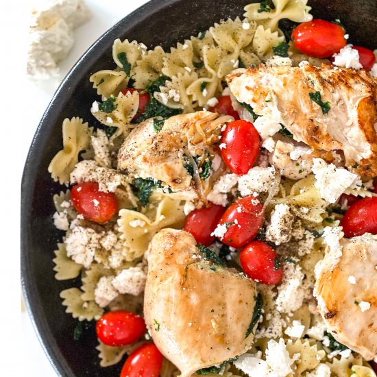 Skillet Feta Spinach Chicken