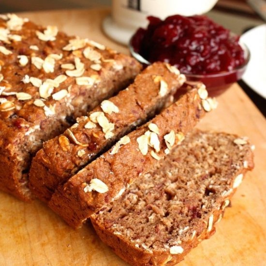 Cranberry Sauce Oatmeal Bread