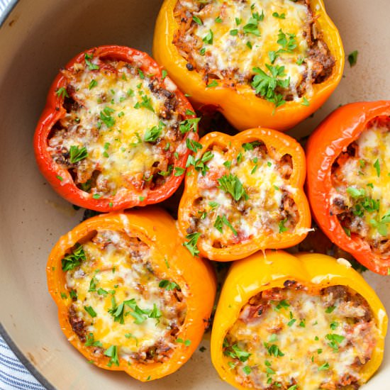 Dutch Oven Stuffed Peppers