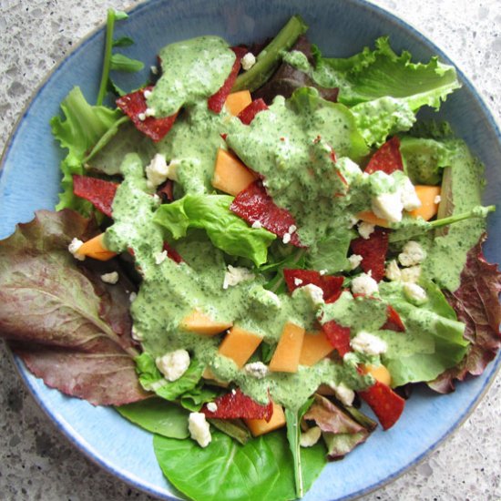 Cantaloupe Pepperoni Salad