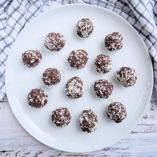 Chocolate & Coconut Date Balls