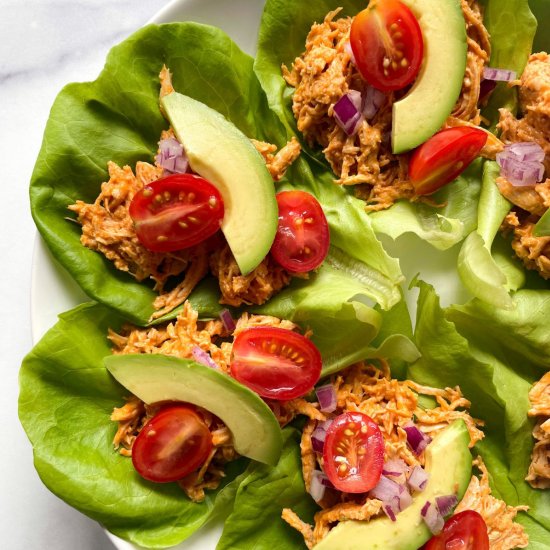 Buffalo Chicken Lettuce Wraps