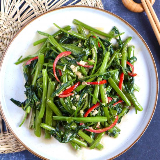 water spinach stir-fry