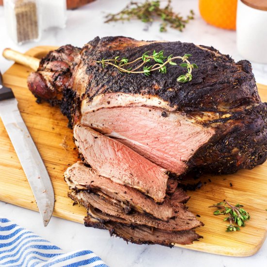 BBQ leg of lamb