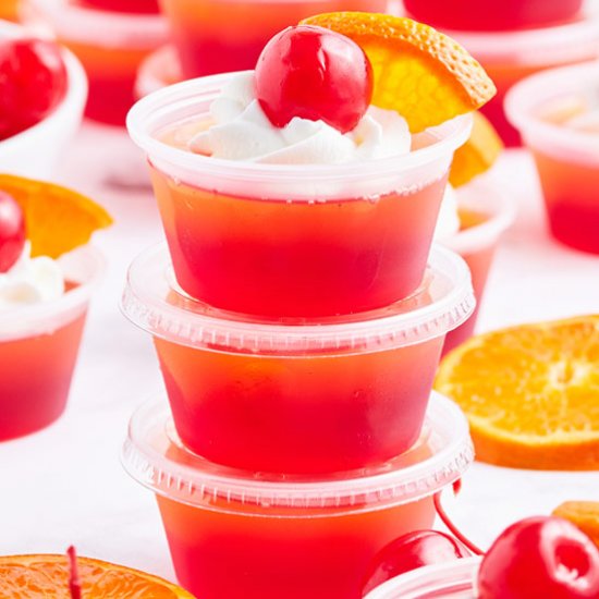 Tequila Sunrise Jello Shots