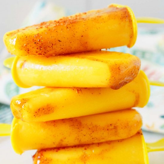 Mango Popsicles with Chili