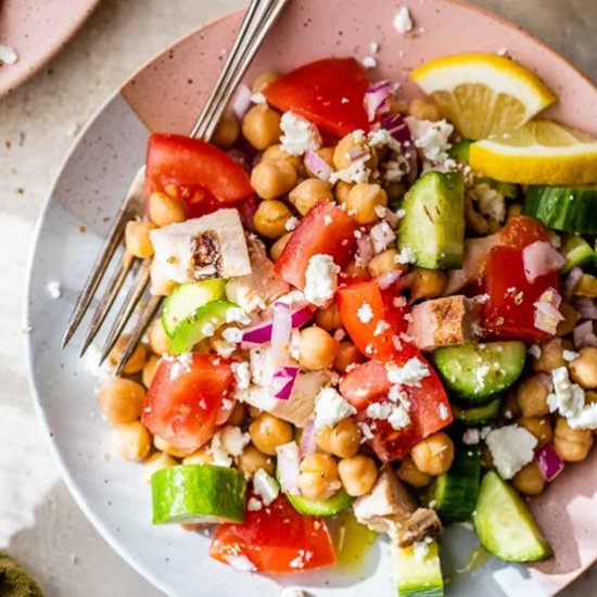 Grilled Chicken Chickpea Salad