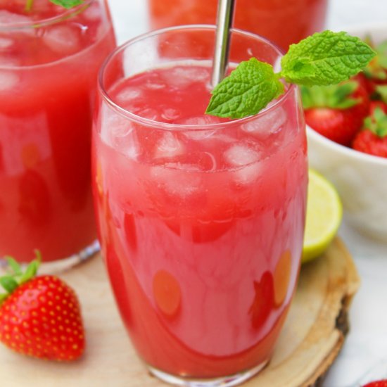 Watermelon Strawberry Agua Fresca