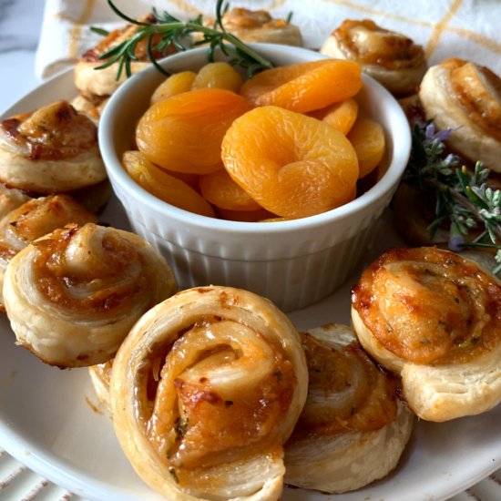 Apricot Parmesan Pinwheels