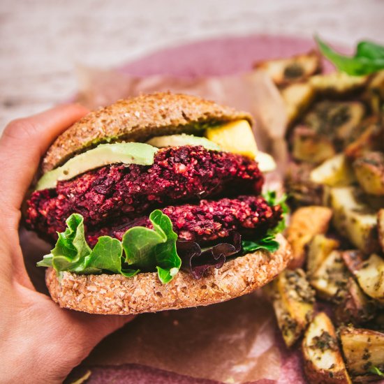 Quinoa Beet Burgers