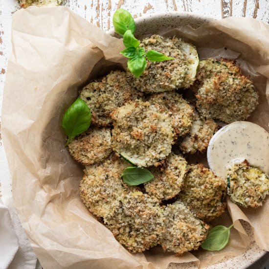 Oven Baked Zucchini Chips