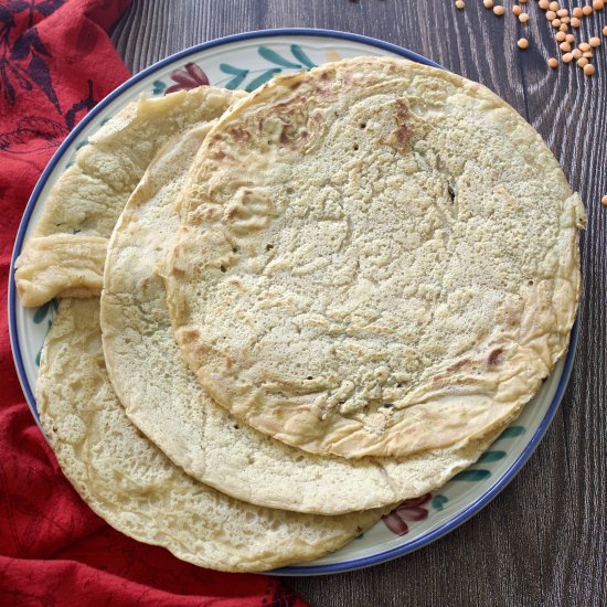 Red Lentil Pancakes