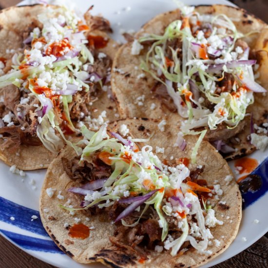 Leftover Pulled Pork Tacos