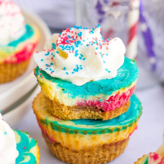 Patriotic Mini Cheesecakes