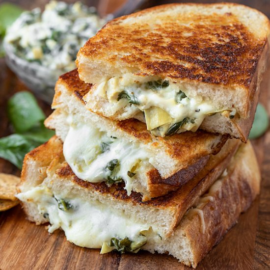 Spinach & Artichoke Grilled Cheese